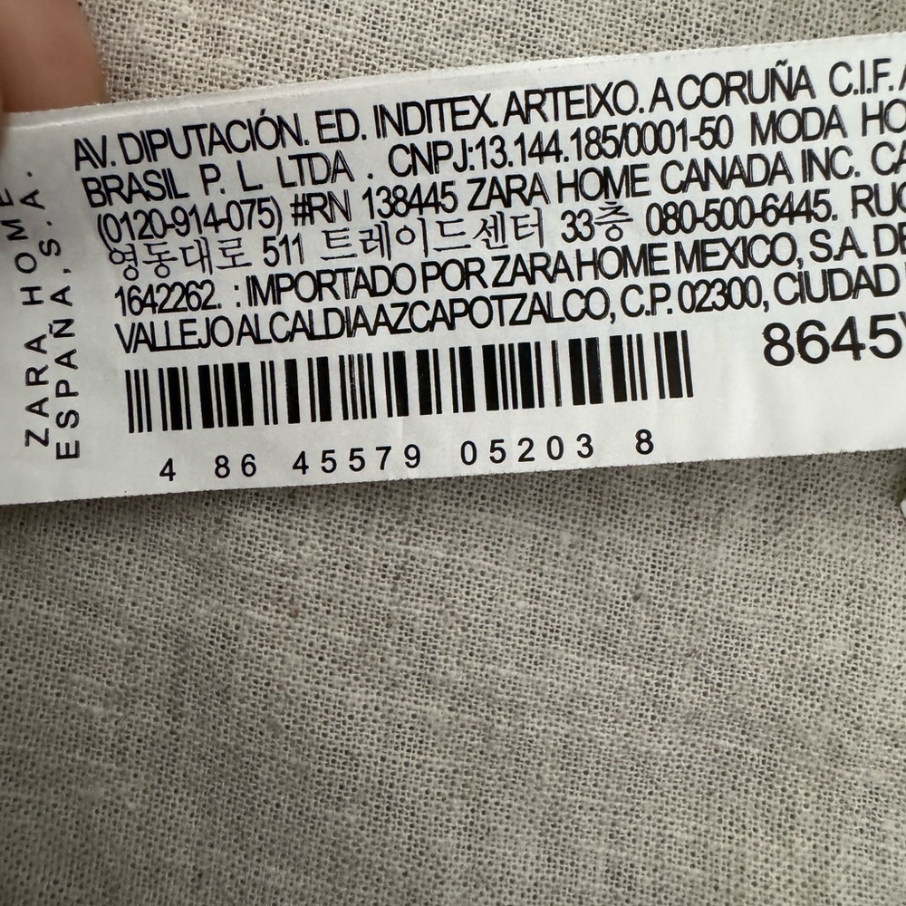 ZARA Home Embroidered Linen Christmas Jacket L - Picture 6 of 7